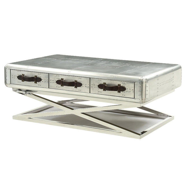 ACME 83555 Brancaster Coffee Table, Aluminum