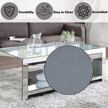 ACME 83580 Malish Coffee Table, Mirrored