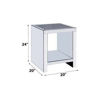 ACME 83582 Malish End Table, Mirrored