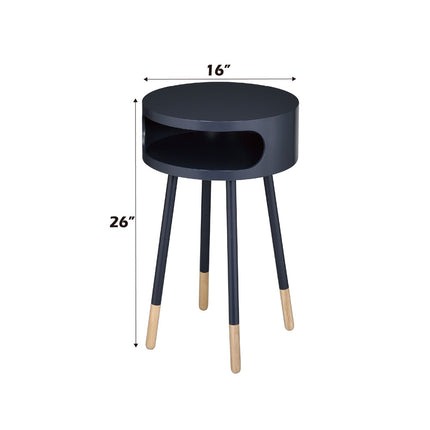 ACME 84448 Sonria End Table, Black & Natural
