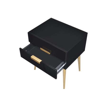 ACME 84495 Denvor End Table, Black & Gold