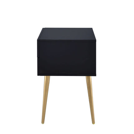 ACME 84495 Denvor End Table, Black & Gold