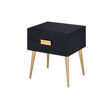 ACME 84495 Denvor End Table, Black & Gold ACME Furniture