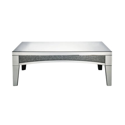 ACME 84675 Nowles Coffee Table, Mirrored & Faux Stones