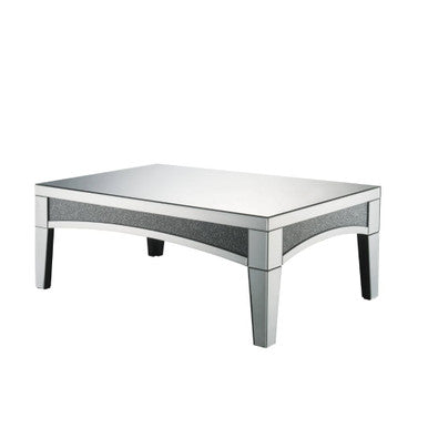 ACME 84675 Nowles Coffee Table, Mirrored & Faux Stones ACME Furniture