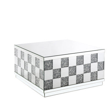 ACME 84690 Noralie Coffee Table, Mirrored & Faux Diamonds ACME Furniture
