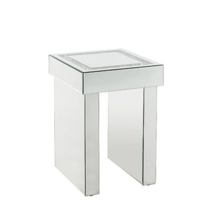 ACME 84702 Noralie End Table, Mirrored & Faux Diamonds