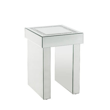 ACME 84702 Noralie End Table, Mirrored & Faux Diamonds ACME Furniture