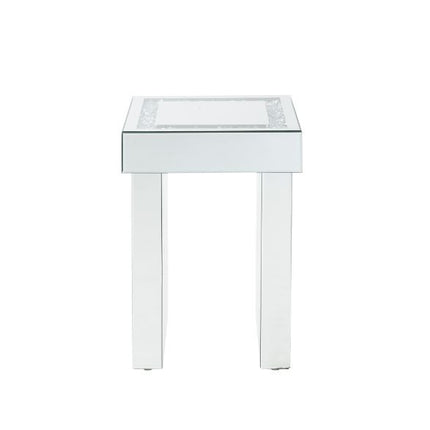 ACME 84702 Noralie End Table, Mirrored & Faux Diamonds