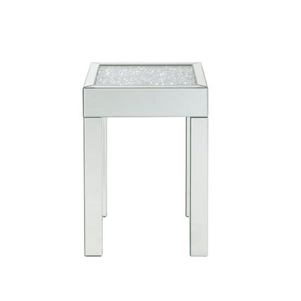 ACME 84707 Noralie End Table, Mirrored & Faux Diamonds