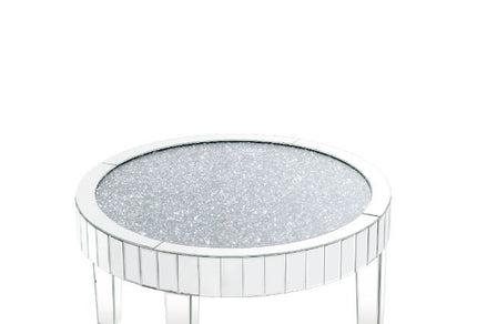 ACME 84710 Ornat Coffee Table, Mirrored & Faux Diamonds