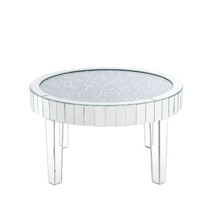 ACME 84710 Ornat Coffee Table, Mirrored & Faux Diamonds