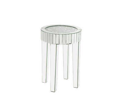 ACME 84712 Ornat End Table, Mirrored & Faux Diamonds ACME Furniture