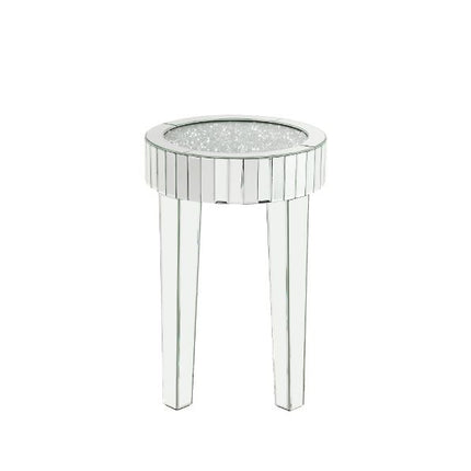 ACME 84712 Ornat End Table, Mirrored & Faux Diamonds