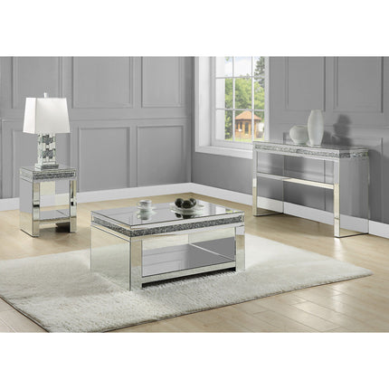 ACME 84715 Noralie Coffee Table, Mirrored & Faux Diamonds