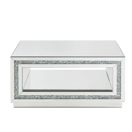 ACME 84735 Noralie Coffee Table, Mirrored & Faux Diamonds