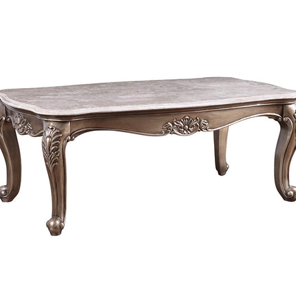 ACME 84865 Jayceon Coffee Table, Marble & Champagne