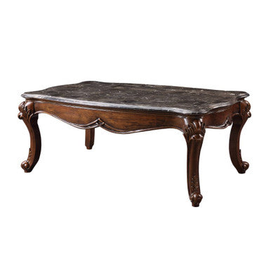 ACME 85365 Miyeon Coffee Table, Marble & Cherry ACME Furniture