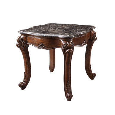 ACME 85367 Miyeon End Table, Marble & Cherry ACME Furniture