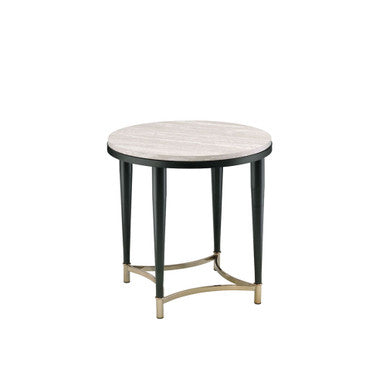 ACME 85382 Ayser End Table, White Washed & Black ACME Furniture