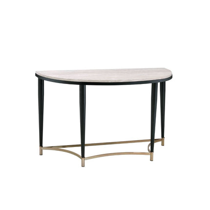 ACME 85383 Ayser Sofa Table, White Washed & Black