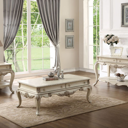 ACME 86020 Ragenardus Coffee Table, Antique White