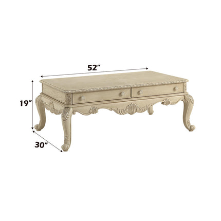 ACME 86020 Ragenardus Coffee Table, Antique White