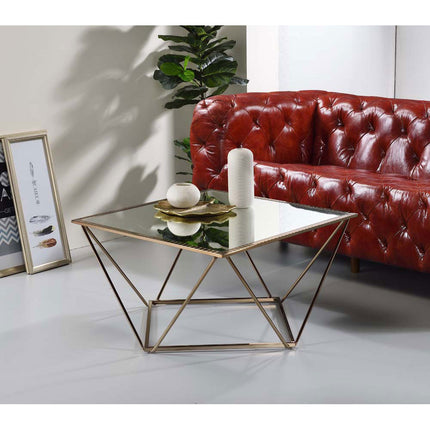 ACME 86055 Fogya Coffee Table, Mirrored & Champagne Gold Finish