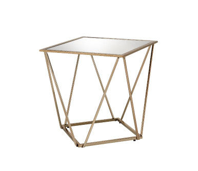ACME 86057 Fogya End Table, Mirrored & Champagne Gold Finish ACME Furniture