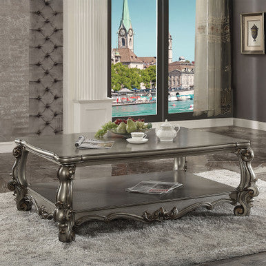 ACME 86820 Versailles Coffee Table, Antique Platinum ACME Furniture