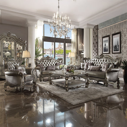 ACME 86820 Versailles Coffee Table, Antique Platinum  4