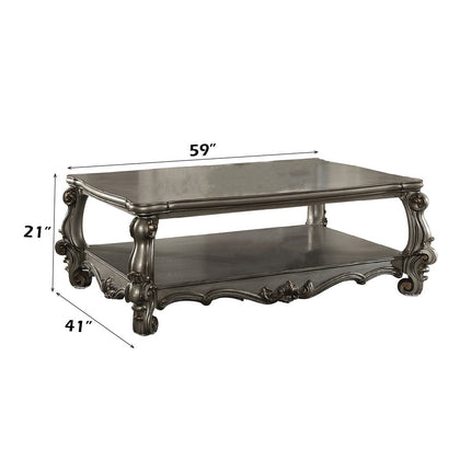 ACME 86820 Versailles Coffee Table, Antique Platinum  6