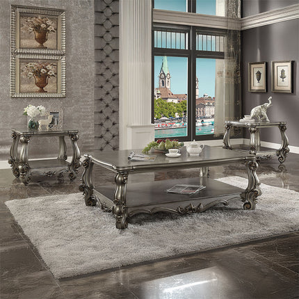 ACME 86820 Versailles Coffee Table, Antique Platinum  5