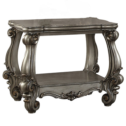 ACME 86822 Versailles End Table, Antique Platinum  1