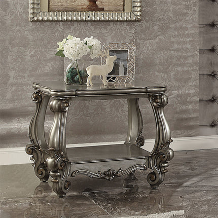 ACME 86822 Versailles End Table, Antique Platinum