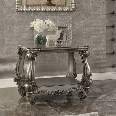 ACME 86822 Versailles End Table, Antique Platinum ACME Furniture