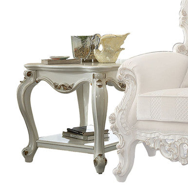 ACME 86882 Picardy End Table, Antique Pearl ACME Furniture