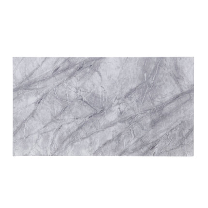 ACME 87215 Satinka Coffee Table, Light Gray Printed Faux Marble & Mirrored Silver Finish