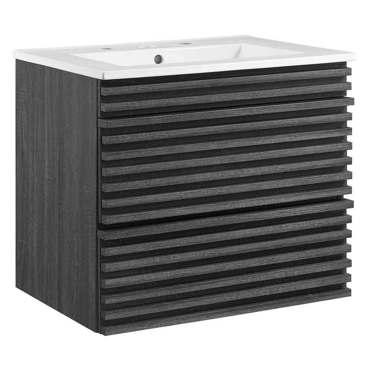 Modway EEI-4433-CHA-WHI Render 24" Wall-Mount Bathroom Vanity