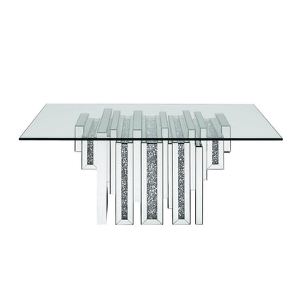 ACME 88000 Noralie Coffee Table, Mirrored & Faux Diamonds