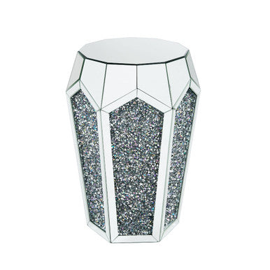 ACME 88007 Noralie End Table, Mirrored & Faux Diamonds ACME Furniture