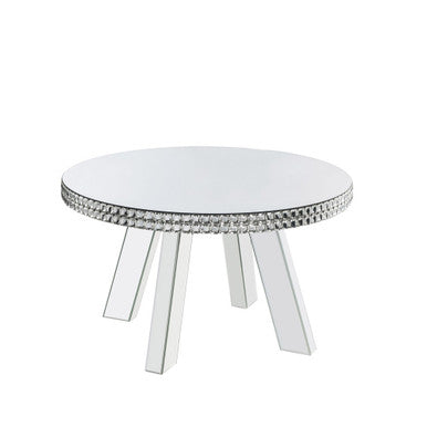 ACME 88010 Lotus Coffee Table, Mirrored & Faux Crystals ACME Furniture