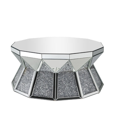 ACME 88060 Noralie Coffee Table, Mirrored & Faux Diamonds