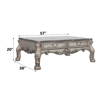 ACME 88175 Dresden Coffee Table, Vintage Bone White