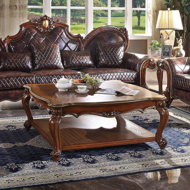 ACME 88220 Picardy Coffee Table, Vintage Cherry Oak ACME Furniture