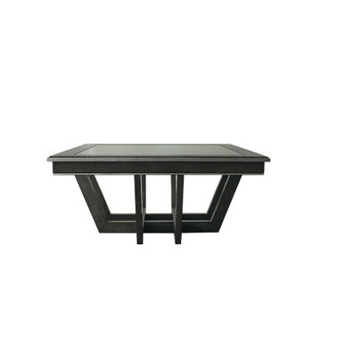 ACME 88810 House Beatrice Coffee Table, Clear Glass & Charcoal Finish ACME Furniture