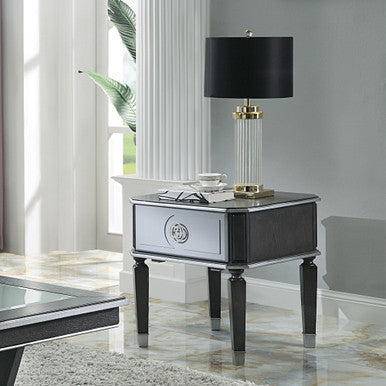 ACME 88817 House Beatrice End Table, Charcoal & Light Gray Finish ACME Furniture