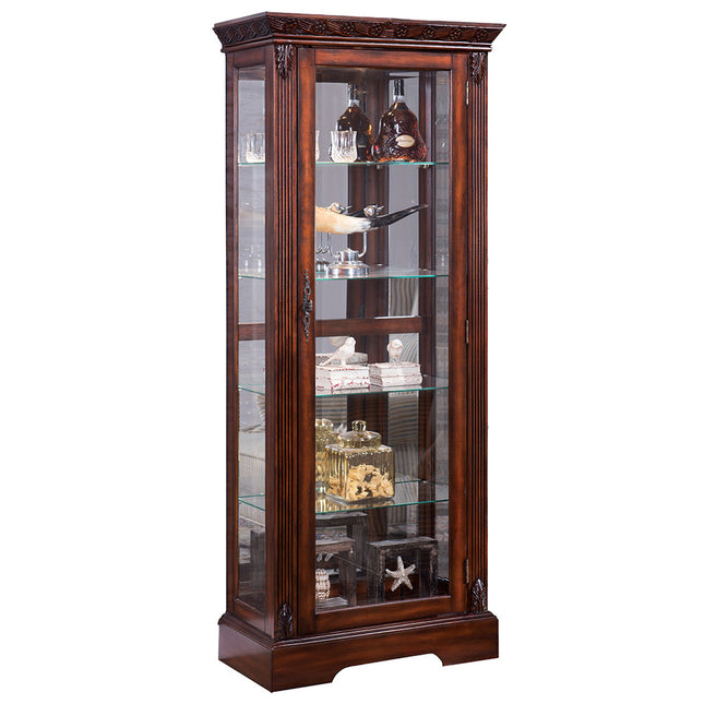 ACME 90062 Addy Curio Cabinet, Cherry