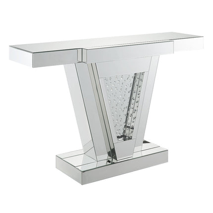 ACME 90064 Nysa Console Table, Mirrored & Faux Crystals (1Set/2Ctn)