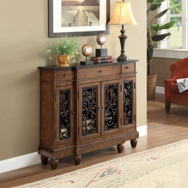 ACME 90108 Vidi Console Table, Oak ACME Furniture